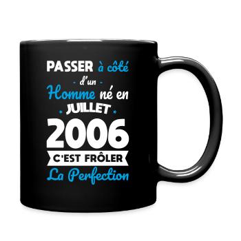 Anniversaire 20 ans - Né en Juillet 2006 - Mug uni - noir - Droite