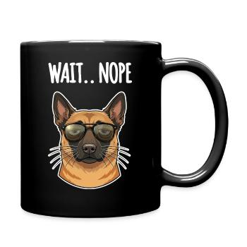 Malinois Nope - Full Colour Mug - black - Right