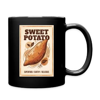 Impression de Superaliment de Patate Douce - Mug uni - noir - Droite