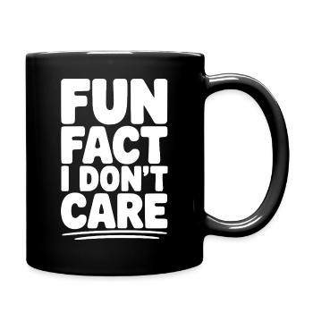 Petite anecdote : je m’en fiche - Mug uni - noir - Droite