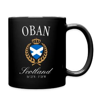 Couronne des armoiries d’Oban Scotland – Souvenir de voyage - Mug uni - noir - Droite