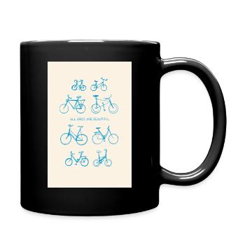 All the bikes are nice | All Bikes are Beatiful - Full Colour Mug - black - Right