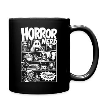 Horror Nerd Zu intelligent für Angst - Tasse einfarbig - Schwarz - Rechts