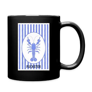 Sweat minimaliste drôle de Fuckster Lhomer - Mug uni - noir - Droite