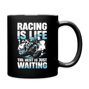 La course, c’est la vie, passion moto Sport automobile - Mug uni - noir - Droite