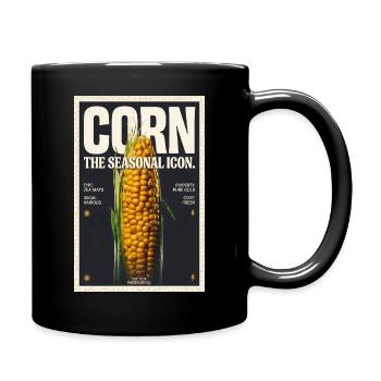Corn: The Seasonal Icon - Full Colour Mug - black - Right