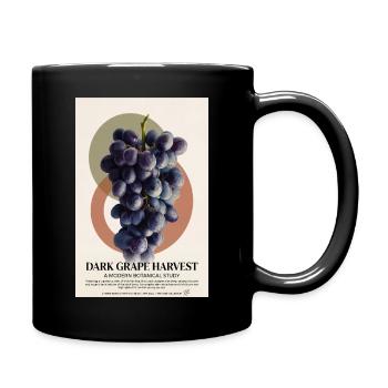 Dunkle Traubenernte - Tasse einfarbig - Schwarz - Rechts