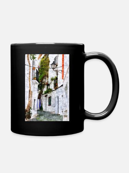 Belle ville de Cadaques en Espagne - Mug uni - noir