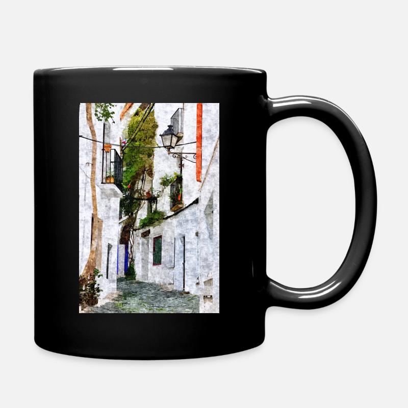 Belle ville de Cadaques en Espagne - Mug uni - noir