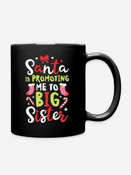 Le Père Noël me promeut au rang de grande sœur - Mug uni - noir
