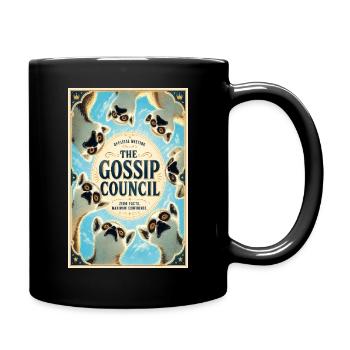 Der Gossip Council: Vintage Dog Circle - Tasse einfarbig - Schwarz - Rechts