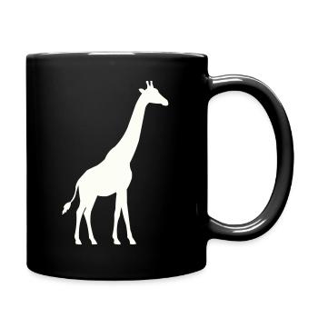 Giraffe Silhouette - Tasse einfarbig - Schwarz - Rechts