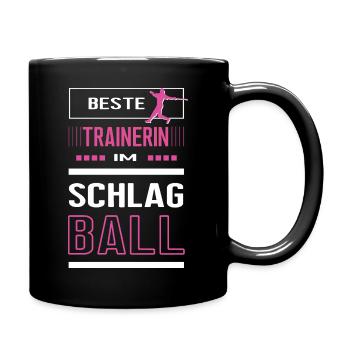Beste Schlagball Trainerin Schlagballtrainerin - Tasse einfarbig - Schwarz - Rechts