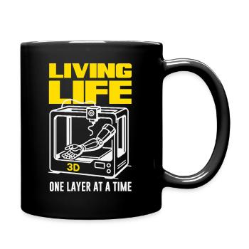 Impression 3D Durée de vie couche par couche Imprimante - Mug uni - noir - Droite
