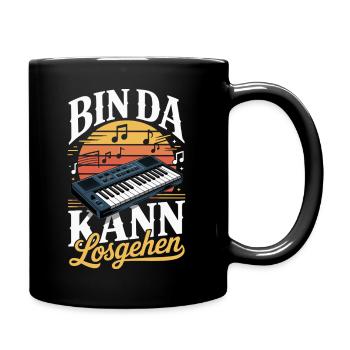 Bin Da Kann Losgehen Keyboarder Spruch - Tasse einfarbig - Schwarz - Rechts