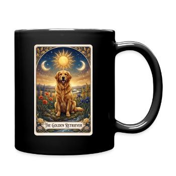 Goldener Retriever Tarotkarte - Tasse einfarbig - Schwarz - Rechts