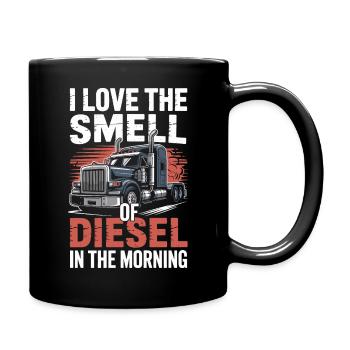 Truck Driver Trucker Diesel Road Professional Driver - Full Colour Mug - black - Right