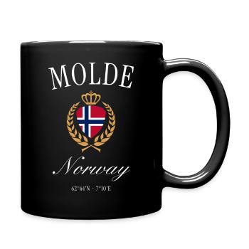 Molde Norwegen Wappen Krone Reise Design Souvenir - Tasse einfarbig - Schwarz - Rechts