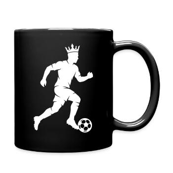 Soccer Player Silhouette Crown - Full Colour Mug - black - Right