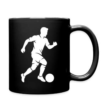 Soccer Player Silhouette Soccer - Full Colour Mug - black - Right