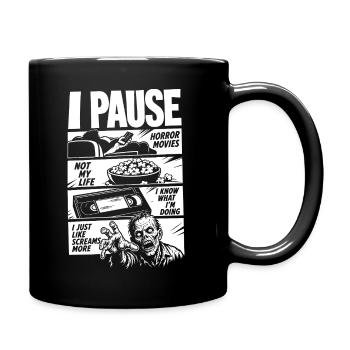 Horror Is My Cardio And Therapy - Full Colour Mug - black - Right