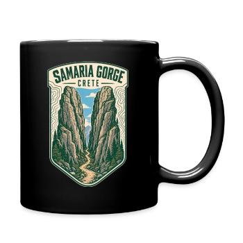 Samaria Gorge Crete Hiking Adventure Travel - Tasse einfarbig - Schwarz - Rechts