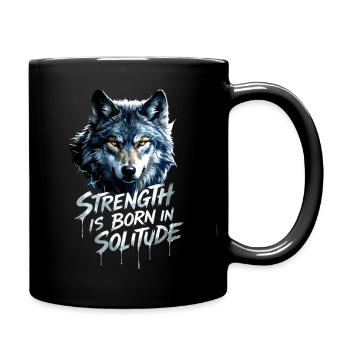 Wolf's Head Motivation - Full Colour Mug - black - Right