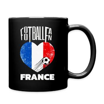 Fussball Fan Frankreich - Tasse einfarbig - Schwarz - Rechts