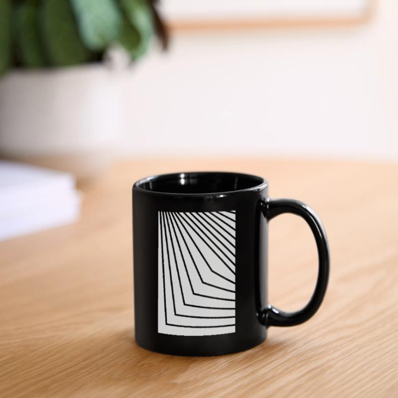 Angular Concentric Lines Full Colour Mug