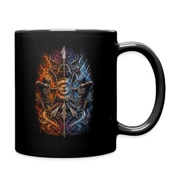 Archer à l’arc - Mug uni - noir - Droite