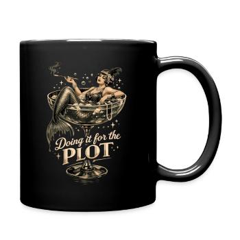 Elegant Meerjungfrau: Doing It For The Plot - Tasse einfarbig - Schwarz - Rechts