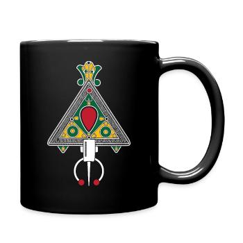 Kabylie Jewelry Triad Glazed Green Gold - Full Colour Mug - black - Right