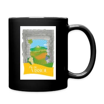 Illustration du Pic de Vissou | terragrafika® - Mug uni - noir - Droite