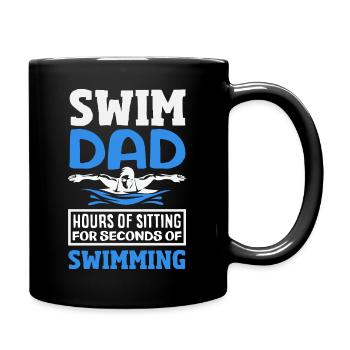 Lustige Schwimmer Sprüche & Schwimmverein Design - Tasse einfarbig - Schwarz - Rechts