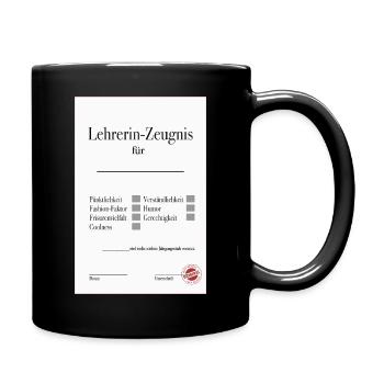 Teacher Testimonial Funny Farewell Gift - Full Colour Mug - black - Right