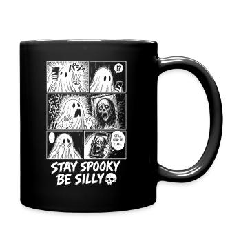 Stay Spooky Be Silly Ghost - Full Colour Mug - black - Right