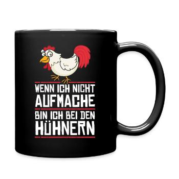 Hühnerflüsterer Huhn Hühnerhalter Hühner - Tasse einfarbig - Schwarz - Rechts