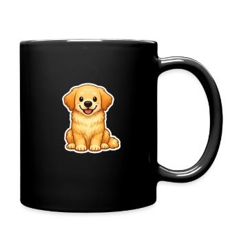 Golden Dog Family Retriever Dog Nature Love - Full Colour Mug - black - Right