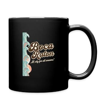 Boca Raton Retro Coastal Coffee - Tasse einfarbig - Schwarz - Rechts