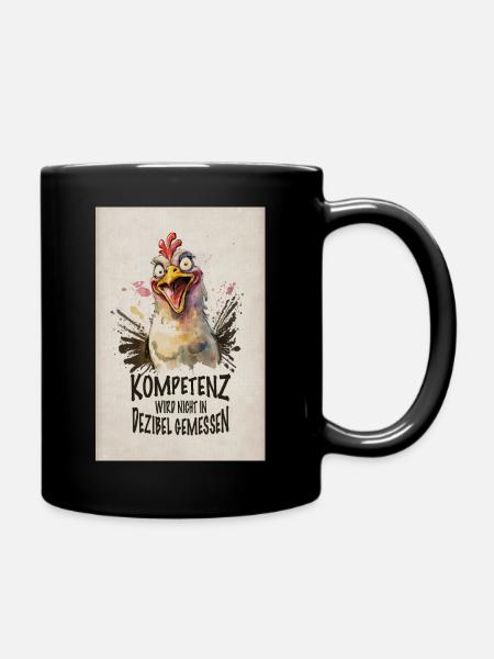 Kompetenz wird nicht in Dezibel gemessen - Tasse einfarbig - Schwarz
