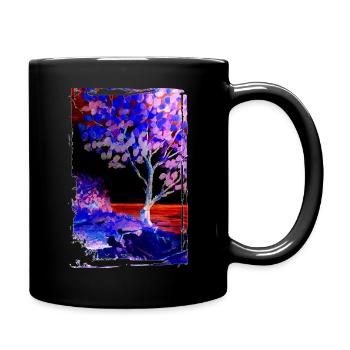 Motif artistique de Jörg Langhans. Paysage sur la plage - Mug uni - noir - Droite