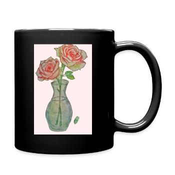 Éclat de Roses au Crayon - Mug uni - noir - Droite
