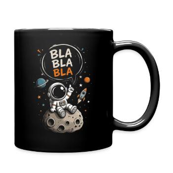 Astronaut Blabla on the Moon - Full Colour Mug - black - Right