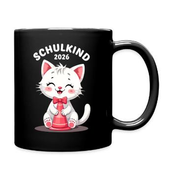 Schulkind 2026 Einschulung 2026 Schulanfang - Tasse einfarbig - Schwarz - Rechts