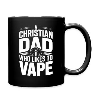 A Christian Dad Who Likes To Vape - Full Colour Mug - black - Right