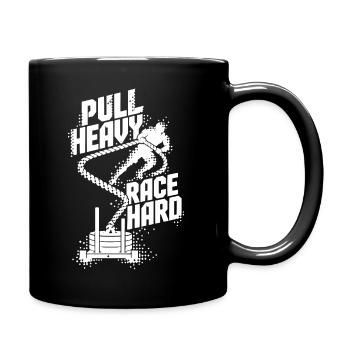 Pull Heavy Race Hard - Full Colour Mug - black - Right