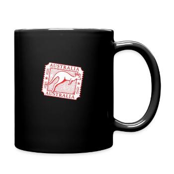 Art timbré de kangourou australien - Mug uni - noir - Droite