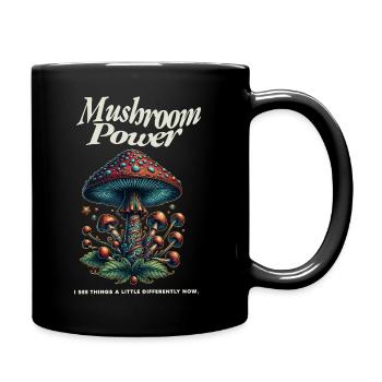 Puissance champignon Énergie - Mug uni - noir - Droite