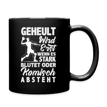 Handball Handballer Handball Trainer Fan Geschenk - Tasse einfarbig - Schwarz - Rechts