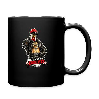 Hi, nice to breed you! TOF Design - Full Colour Mug - black - Right